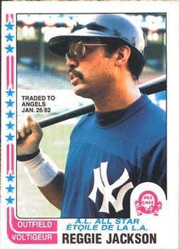 #377 Reggie Jackson - California Angels - 1982 O-Pee-Chee Baseball