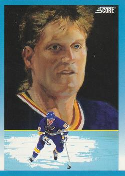 #377 Brett Hull - St. Louis Blues - 1991-92 Score Canadian Bilingual Hockey