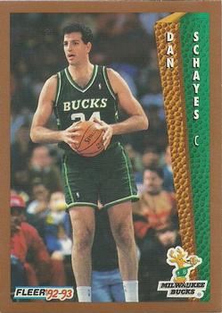 #377 Dan Schayes - Milwaukee Bucks - 1992-93 Fleer Basketball