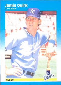 #377 Jamie Quirk - Kansas City Royals - 1987 Fleer Baseball