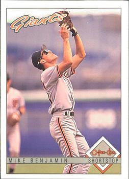 #377 Mike Benjamin - San Francisco Giants - 1993 O-Pee-Chee Baseball