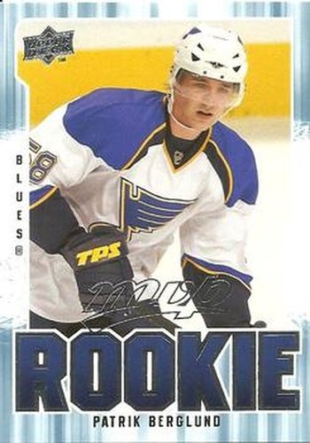 #377 Patrik Berglund - St. Louis Blues - 2008-09 Upper Deck MVP Hockey