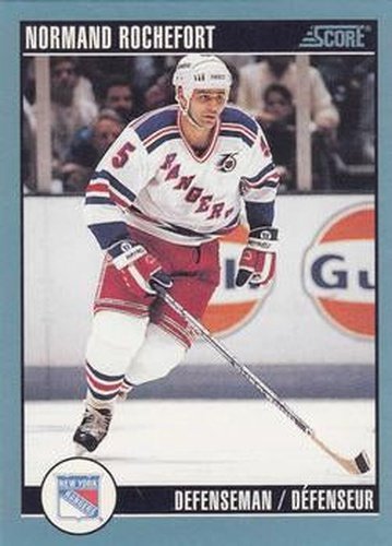 #377 Normand Rochefort - New York Rangers - 1992-93 Score Canadian Hockey