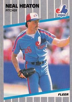 #377 Neal Heaton - Montreal Expos - 1989 Fleer Baseball