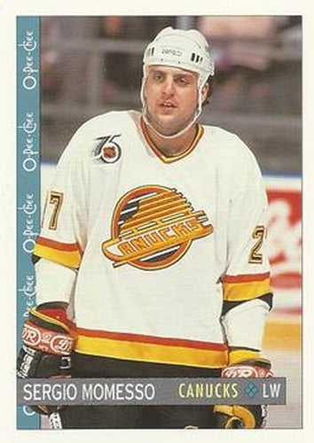 #377 Sergio Momesso - Vancouver Canucks - 1992-93 O-Pee-Chee Hockey