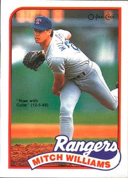 #377 Mitch Williams - Chicago Cubs - 1989 O-Pee-Chee Baseball