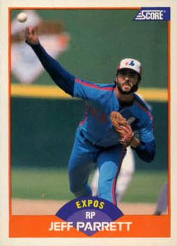 #377 Jeff Parrett - Montreal Expos - 1989 Score Baseball