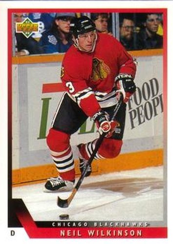 #378 Neil Wilkinson - Chicago Blackhawks - 1993-94 Upper Deck Hockey