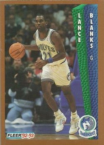 #378 Lance Blanks - Minnesota Timberwolves - 1992-93 Fleer Basketball