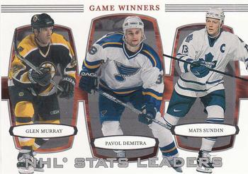 #378 Pavol Demitra / Glen Murray / Mats Sundin - St. Louis Blues / Boston Bruins / Toronto Maple Leafs - 2002-03 Be a Player First Edition Hockey