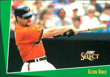 #378 Glenn Davis - Baltimore Orioles - 1993 Select Baseball