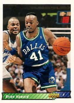 #378 Brian Howard - Dallas Mavericks - 1992-93 Upper Deck Basketball