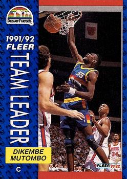 #378 Dikembe Mutombo - Denver Nuggets - 1991-92 Fleer Basketball