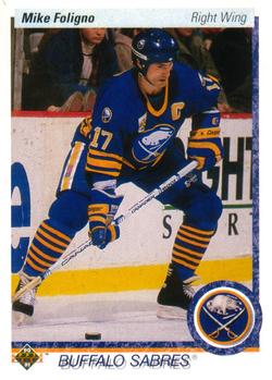 #378 Mike Foligno - Buffalo Sabres - 1990-91 Upper Deck Hockey