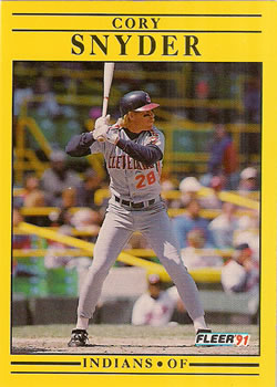 #378 Cory Snyder - Cleveland Indians - 1991 Fleer Baseball