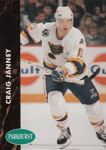 #378 Craig Janney - St. Louis Blues - 1991-92 Parkhurst Hockey