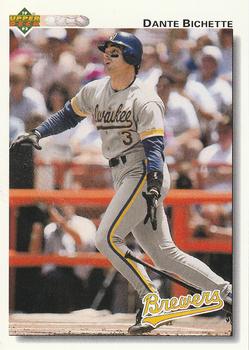 #378 Dante Bichette - Milwaukee Brewers - 1992 Upper Deck Baseball