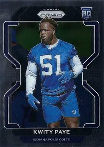 #378 Kwity Paye - Indianapolis Colts - 2021 Panini Prizm Football