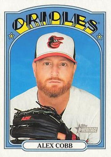 #378 Alex Cobb - Baltimore Orioles - 2021 Topps Heritage Baseball