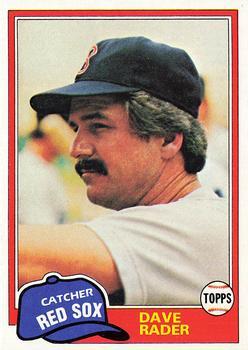 #378 Dave Rader - Boston Red Sox - 1981 Topps Baseball