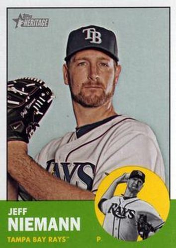 #378 Jeff Niemann - Tampa Bay Rays - 2012 Topps Heritage Baseball
