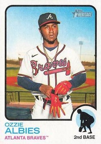 #378 Ozzie Albies - Atlanta Braves - 2022 Topps Heritage Baseball