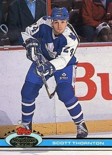 #378 Scott Thornton - Toronto Maple Leafs - 1991-92 Stadium Club Hockey