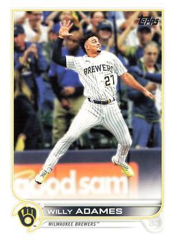 #378 Willy Adames - Milwaukee Brewers - 2022 Topps Baseball