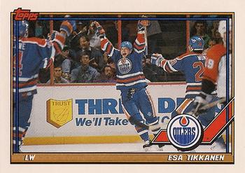 #378 Esa Tikkanen - Edmonton Oilers - 1991-92 Topps Hockey
