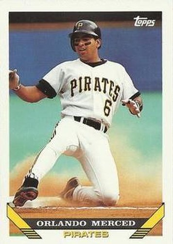 #378 Orlando Merced - Pittsburgh Pirates - 1993 Topps Baseball