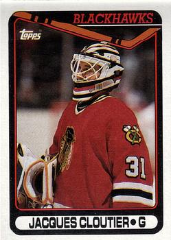 #378 Jacques Cloutier - Chicago Blackhawks - 1990-91 Topps Hockey