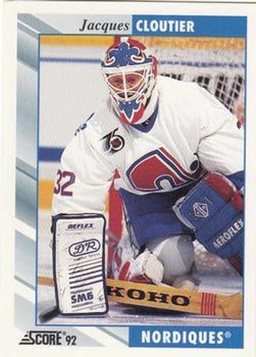 #378 Jacques Cloutier - Quebec Nordiques - 1992-93 Score USA Hockey