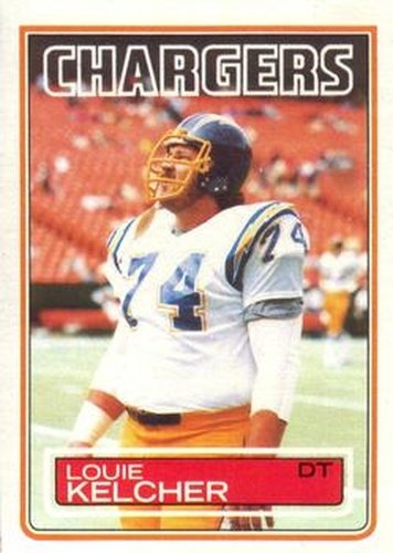 #378 Louie Kelcher - San Diego Chargers - 1983 Topps Football