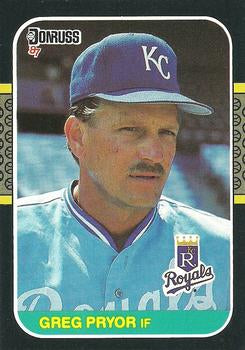 #378 Greg Pryor - Kansas City Royals - 1987 Donruss Baseball