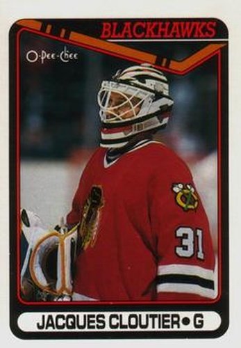 #378 Jacques Cloutier - Chicago Blackhawks - 1990-91 O-Pee-Chee Hockey