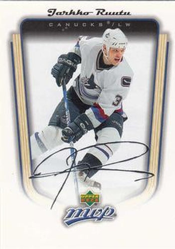 #378 Jarkko Ruutu - Vancouver Canucks - 2005-06 Upper Deck MVP Hockey