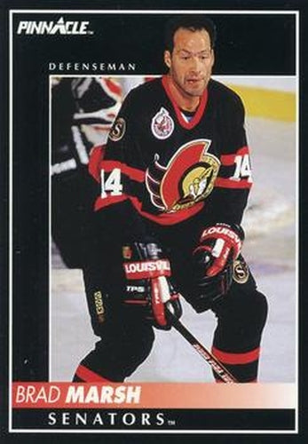 #378 Brad Marsh - Ottawa Senators - 1992-93 Pinnacle Canadian Hockey