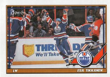 #378 Esa Tikkanen - Edmonton Oilers - 1991-92 O-Pee-Chee Hockey