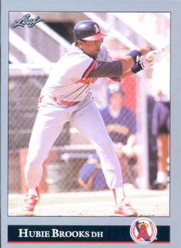 #378 Hubie Brooks - California Angels - 1992 Leaf Baseball