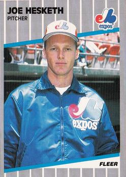 #378 Joe Hesketh - Montreal Expos - 1989 Fleer Baseball