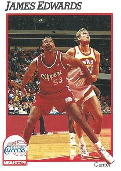 #378 James Edwards - Los Angeles Clippers - 1991-92 Hoops Basketball