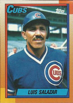 #378 Luis Salazar - Chicago Cubs - 1990 Topps Baseball