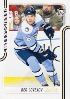 #378 Ben Lovejoy - Pittsburgh Penguins - 2011-12 Score Hockey