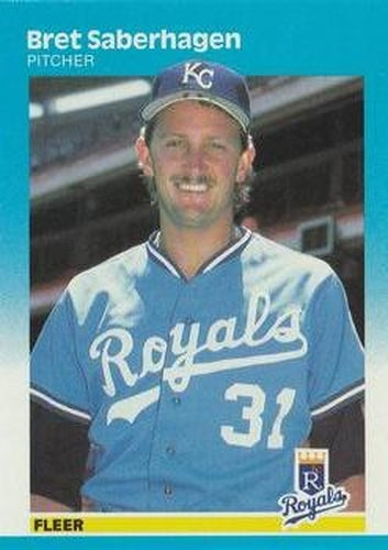 #379 Bret Saberhagen - Kansas City Royals - 1987 Fleer Baseball