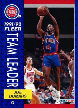 #379 Joe Dumars - Detroit Pistons - 1991-92 Fleer Basketball