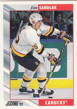 #379 Jim Sandlak - Vancouver Canucks - 1992-93 Score USA Hockey