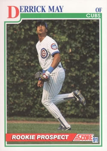 #379 Derrick May - Chicago Cubs - 1991 Score Baseball