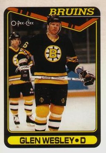 #379 Glen Wesley - Boston Bruins - 1990-91 O-Pee-Chee Hockey