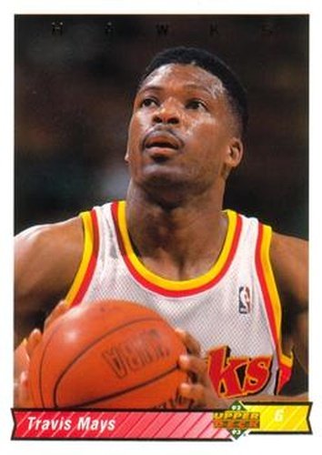 #379 Travis Mays - Atlanta Hawks - 1992-93 Upper Deck Basketball