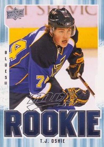 #379 T.J. Oshie - St. Louis Blues - 2008-09 Upper Deck MVP Hockey